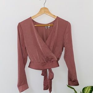 Mauve Satin Blouse - Never Worn